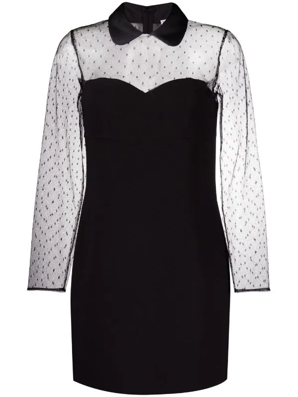 레드 발렌티노 푸앵 데스프리 튤 미니 원피스