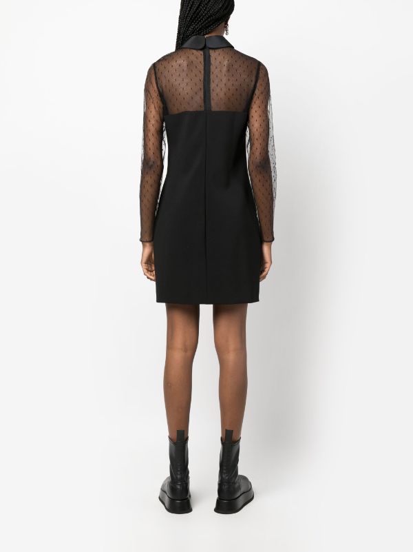 레드 발렌티노 푸앵 데스프리 튤 미니 원피스