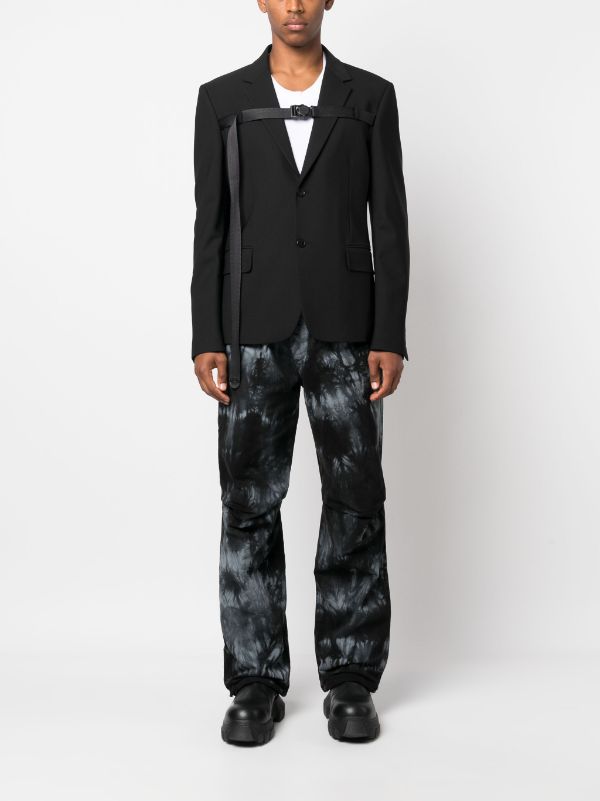 오프화이트 버클 싱글 브레스티드 블레이저 자켓