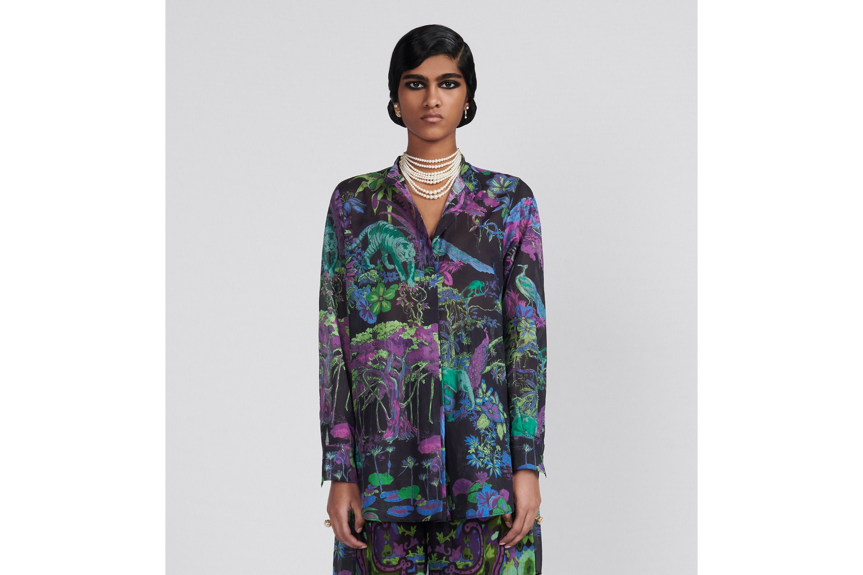 디올 롱 블라우스