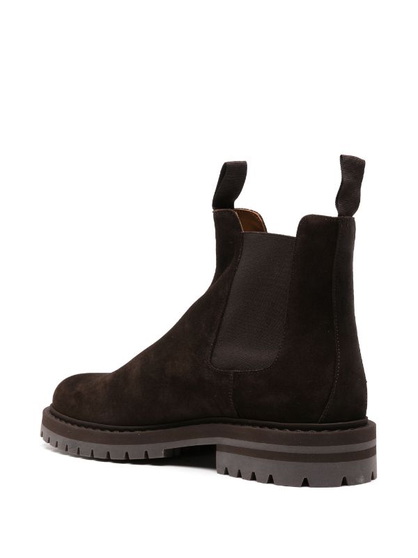 커먼프로젝트 시리얼 넘버 프린트 스웨이드 첼시 부츠