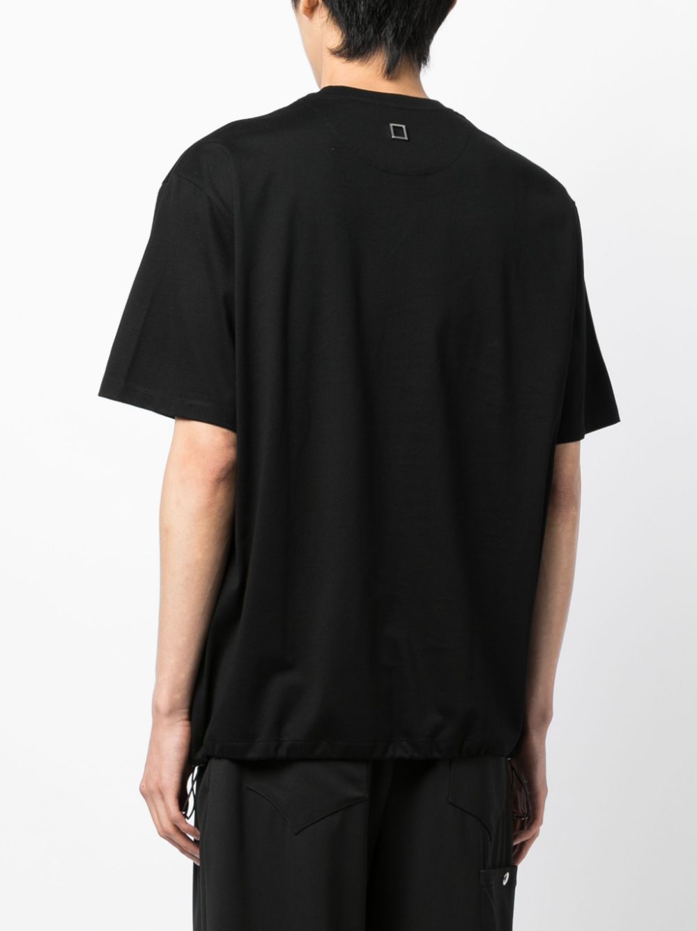 우영미 로고 자수 티셔츠