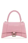 발렌시아가 핑크레더 아워글래스 스몰 토트 백
