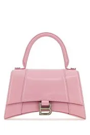 발렌시아가 핑크레더 아워글래스 스몰 토트 백