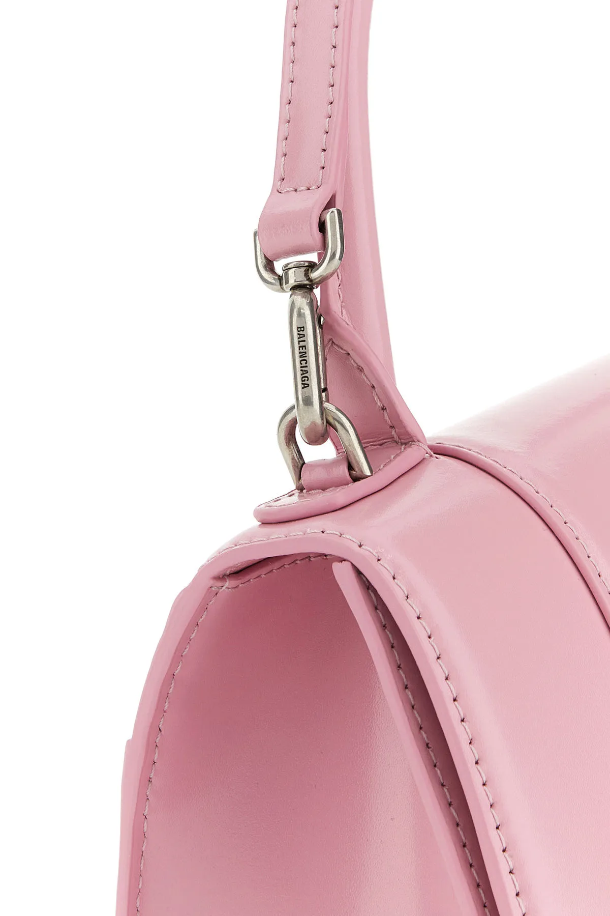 발렌시아가 핑크레더 아워글래스 스몰 토트 백