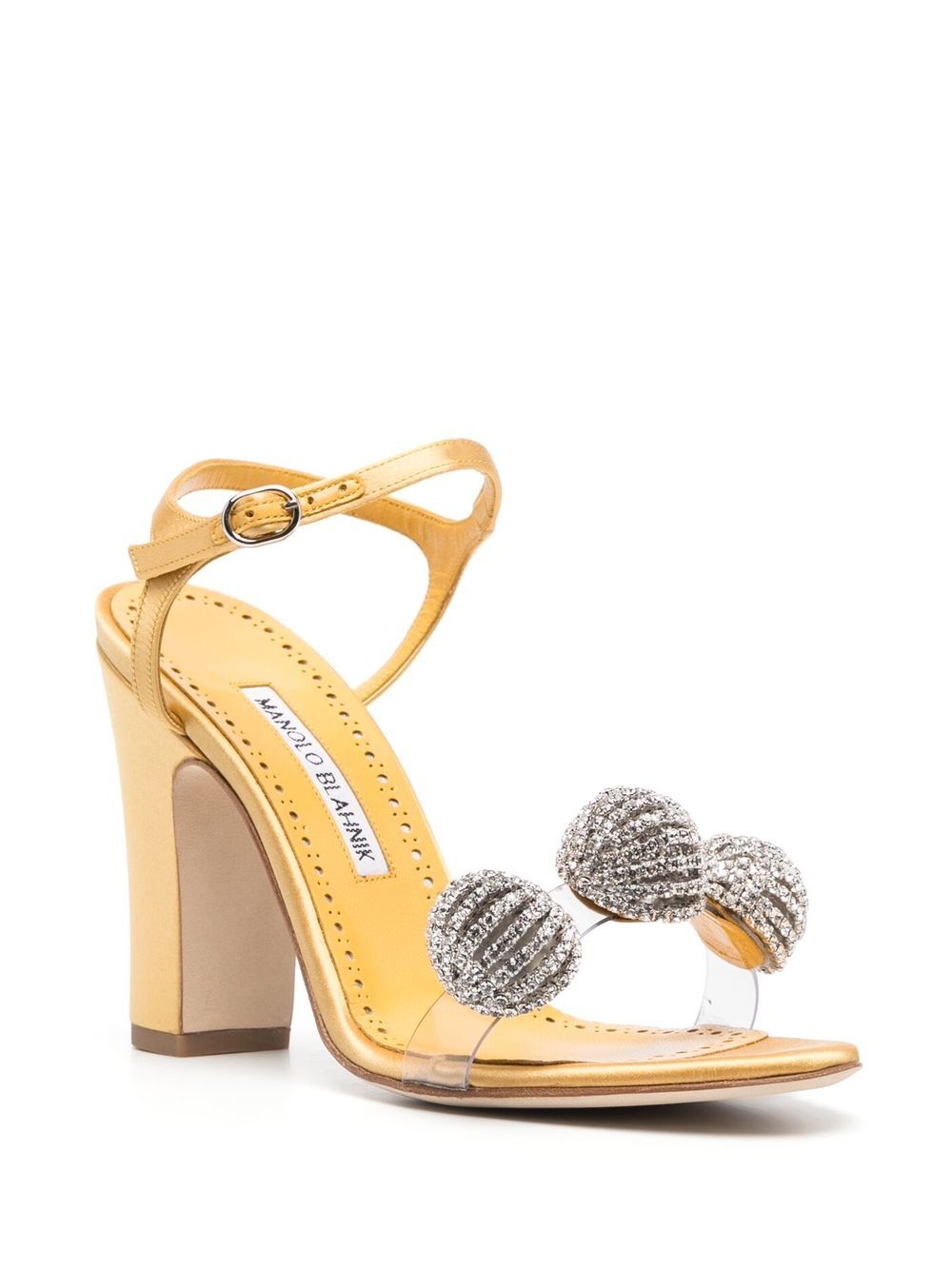 마놀로 블라닉 오스트리아 스타 장식 샌들 90mm