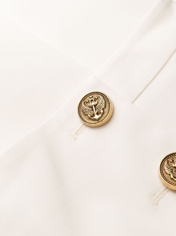 레드 발렌티노 엠보스드 버튼 팔라초 팬츠