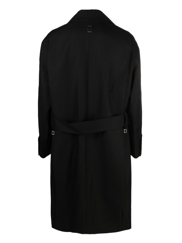 우영미 울 더블 브레스티드 코트