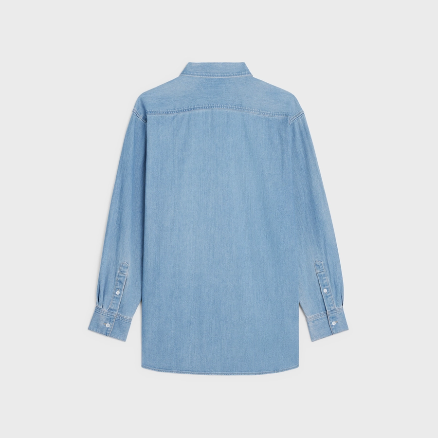 셀린느 빈티지 스톤 데님 셔츠