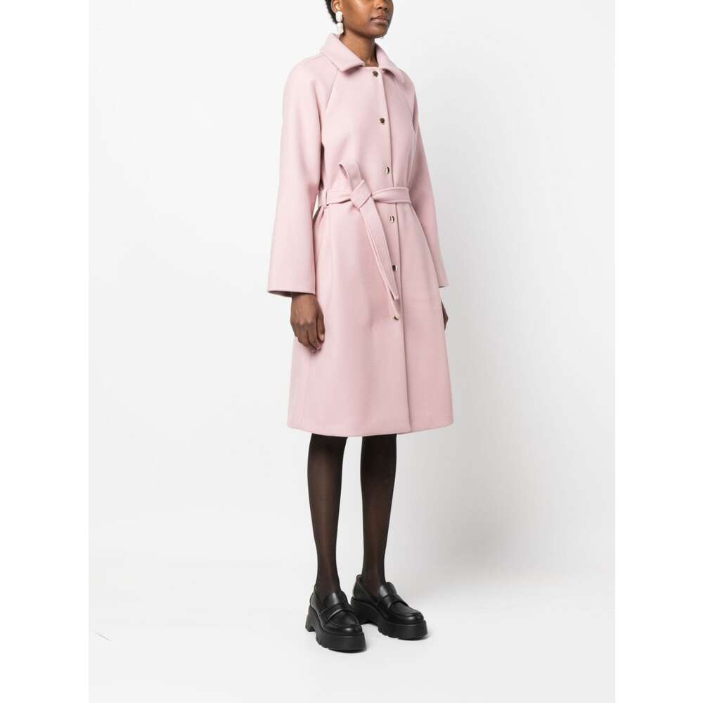 레드 발렌티노 벨티드 미디 코트