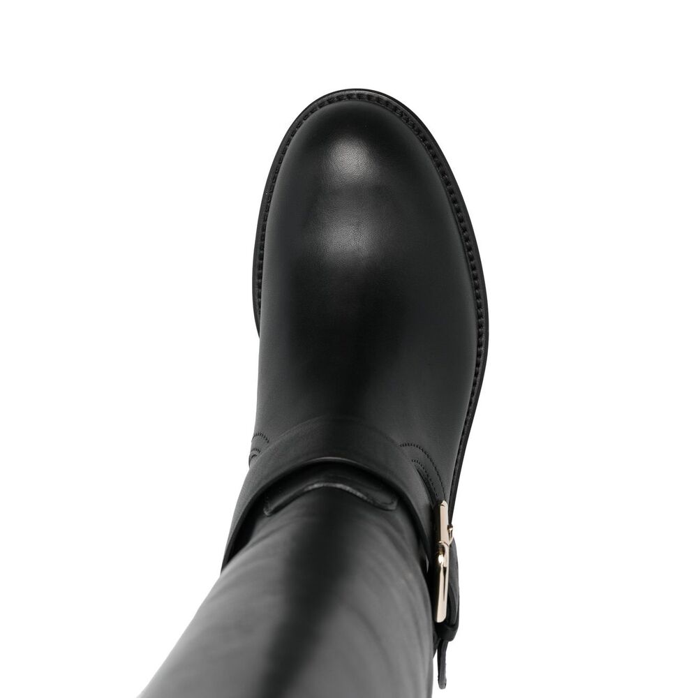 레드 발렌티노 바이커 롱 부츠