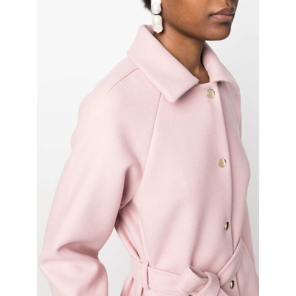 레드 발렌티노 벨티드 미디 코트