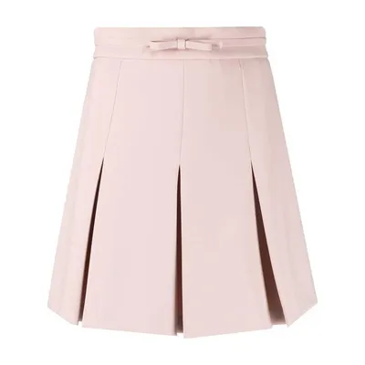 레드 발렌티노 플리츠 미니 스커트