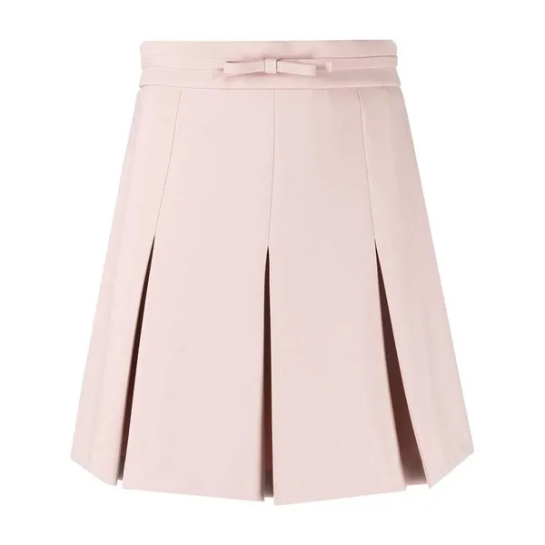 레드 발렌티노 플리츠 미니 스커트