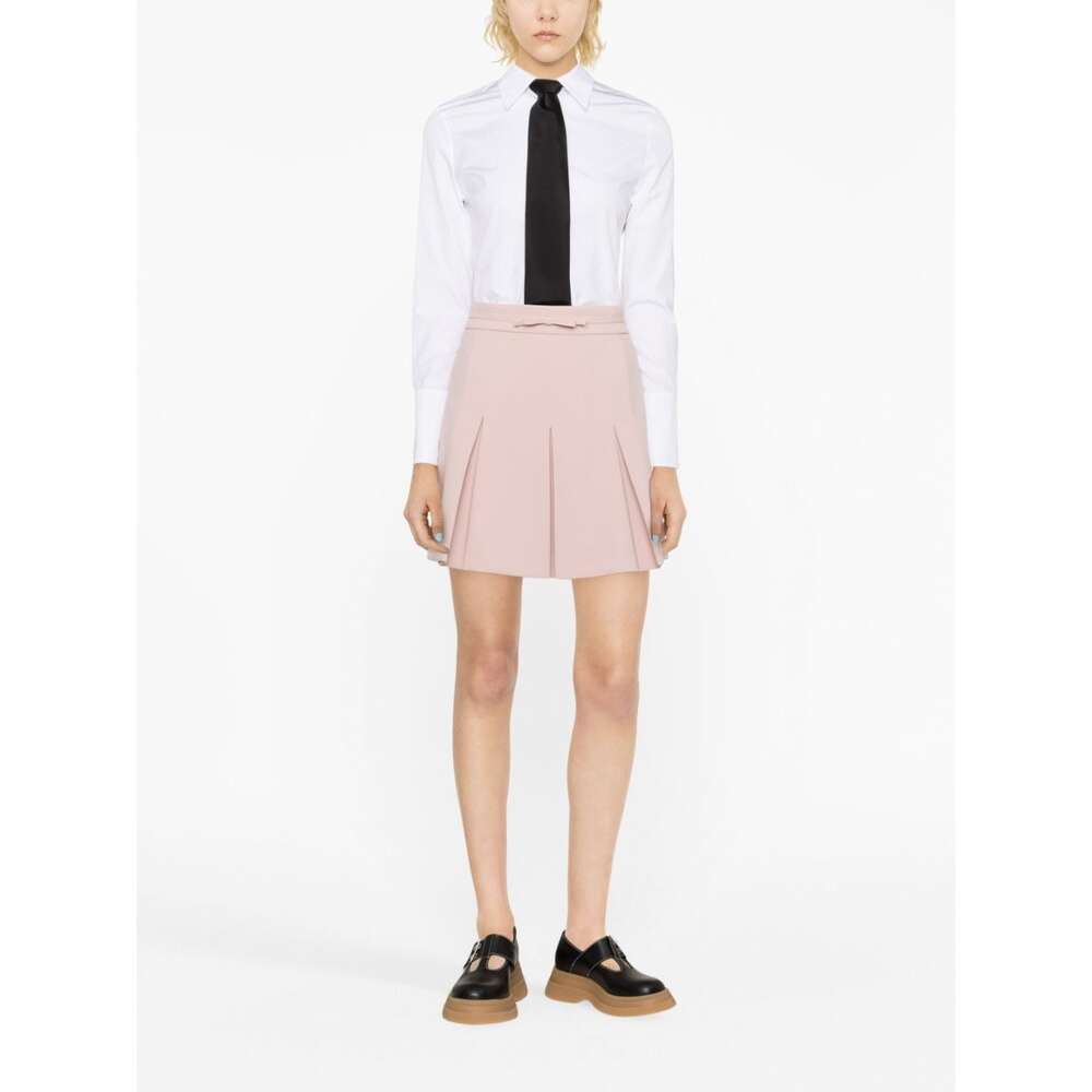 레드 발렌티노 플리츠 미니 스커트