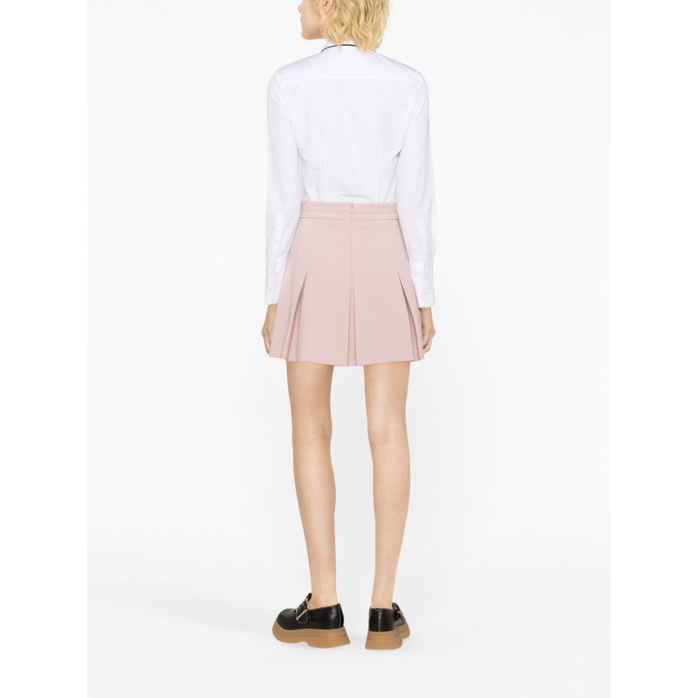 레드 발렌티노 플리츠 미니 스커트