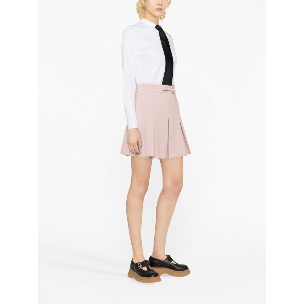 레드 발렌티노 플리츠 미니 스커트