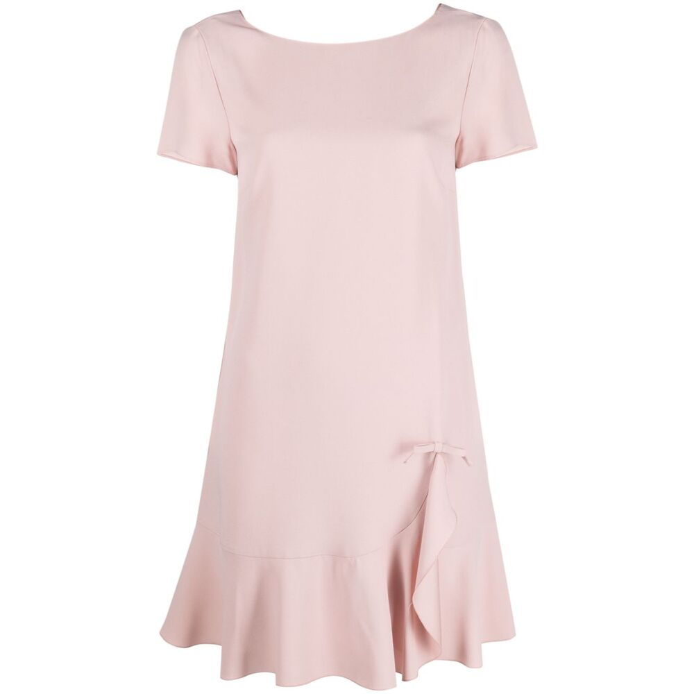 레드 발렌티노 보우 디테일 원피스