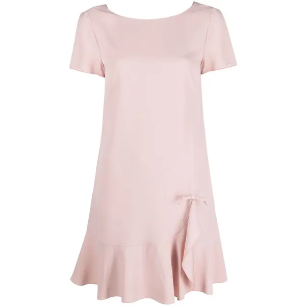 레드 발렌티노 보우 디테일 원피스